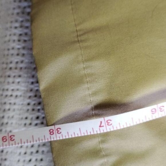 Woolrich Vintage Heavy Lined Tan Winter Sz L-40 Long Button Collared Pocket Coat - Picture 10 of 10